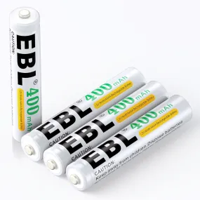 EBL AAAA Ni-MH Rechargeable Batteries 1.2V 400mAh