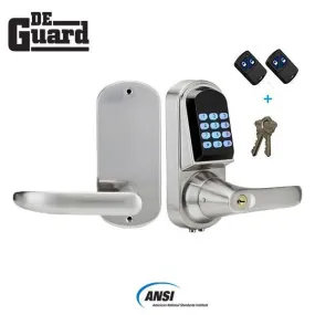Electronic Lever Set – SS – Satin Silver – w/ Remote Controls & Key Override
