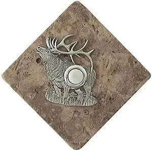 Elk Stone Doorbell Pewter Finish