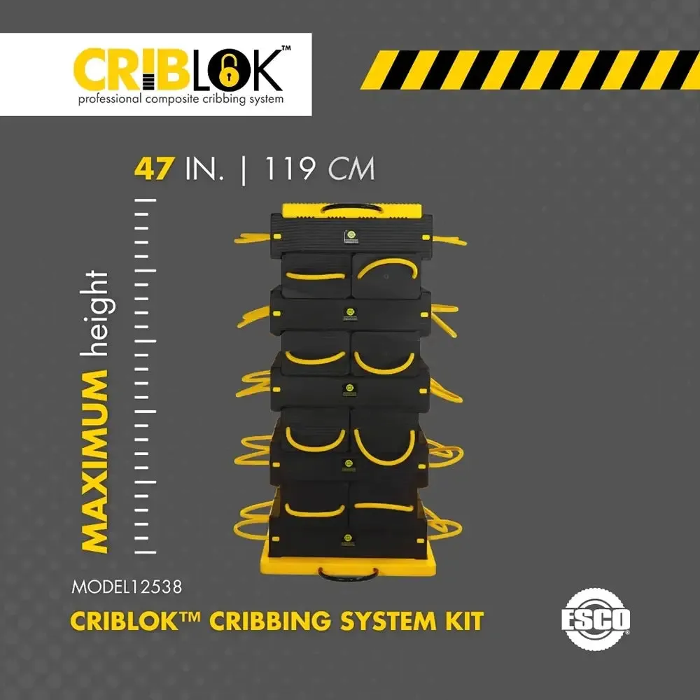 Esco 20-pcs CribLok Cribbing System w/ Plates, 47" Max Height - 12538