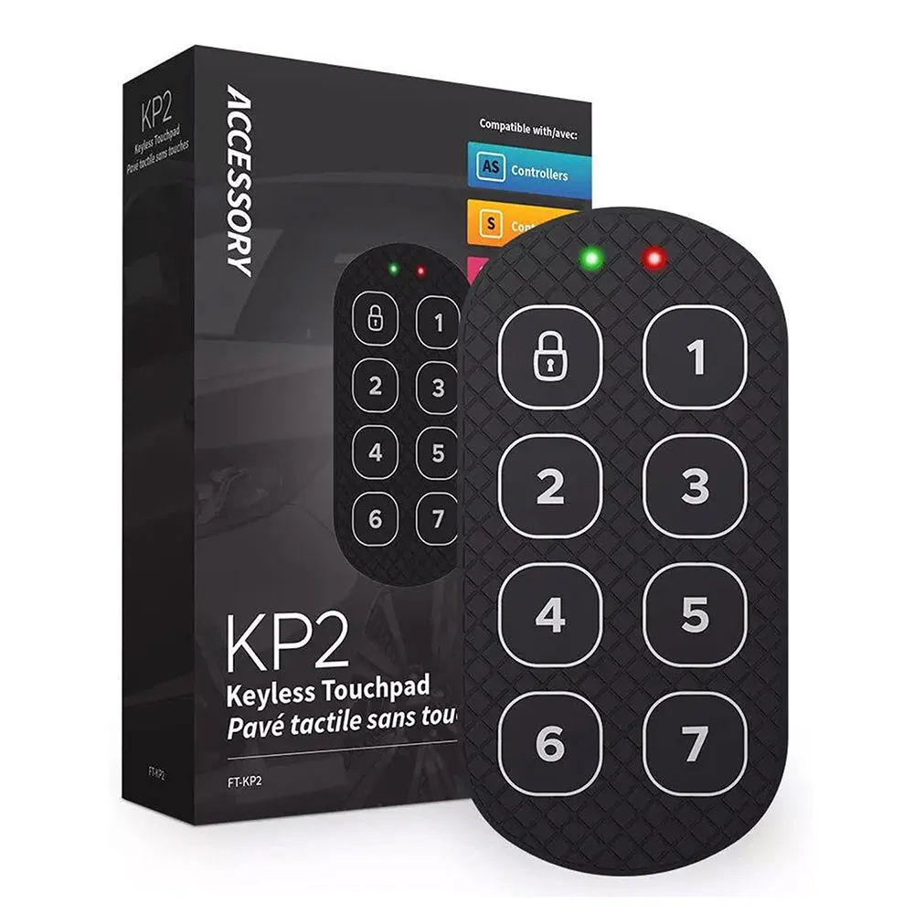Firstech Glass Mount Programmable 7 Digit Keyless Entry Touchpad 4th Gen FTKP2