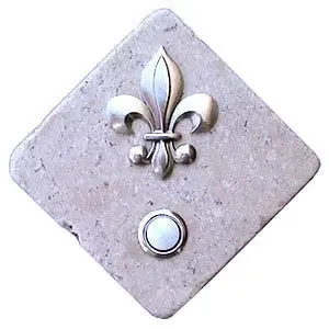 Fleur de Lis Stone Doorbell