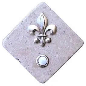 Fleur de Lis Stone Doorbell