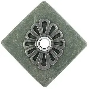 Flower Stone Doorbell in Pewter, Brass, ORB or Bronze