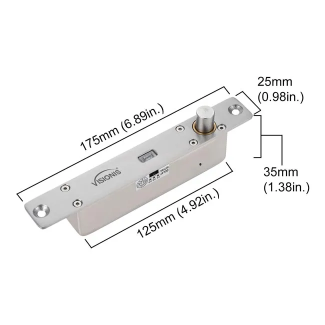 FPC-5439 One Door Access Control 2,600lbs Electric Drop Bolt Fail Secure With Visionis Wireless Receiver And Remote Kit