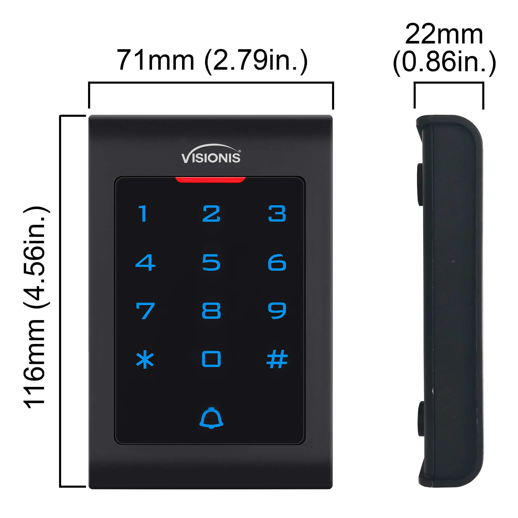 FPC-5543 One Door Access Control 2,600lbs Electric Drop Bolt Fail Secure Time Delay   Key Cylinder   Indoor Use Only Keypad/Reader Standalone With Mini Controller   Wiegand 26, No Software, EM Card