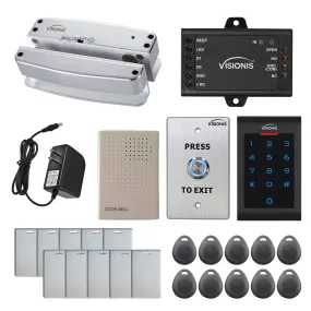 FPC-5545 One Door Access Control 1,700lbs Electric Drop Bolt Fail Safe For Glass Door And Glass Frame   Indoor Use Only Keypad / Reader Standalone   Mini Controller   Wiegand 26, No Software, EM Card