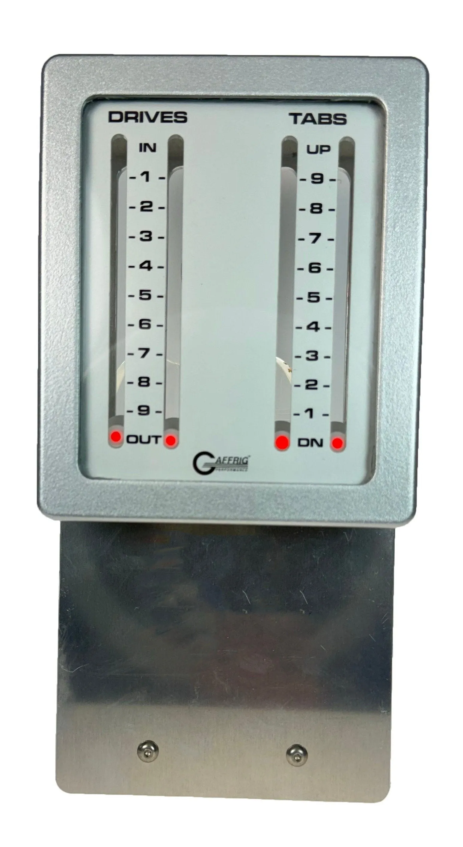 GAFFRIG PART #242 MECHANICAL INDICATOR, 2 DRIVES/2 TABS, MERCURY - CARD - PLATINUM DIAL