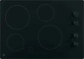 GE - 30" Built-In Electric Cooktop - Black on Black