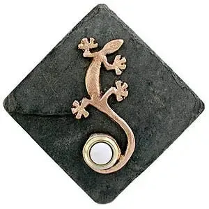 Gecko Accent with Doorbell Button on Stone
