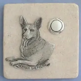 German Shepard Dog Stone Doorbell