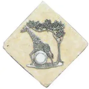 Giraffe Stone Doorbell Pewter Finish