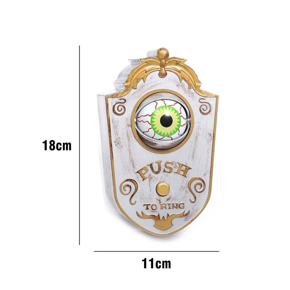 Glowing Halloween Animated Eyeball Doorbell Decoration Battery-Powered One-Eyed
