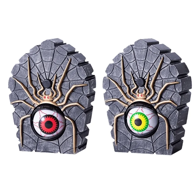 Glowing Halloween Animated Eyeball Doorbell Decoration Battery-Powered One-Eyed