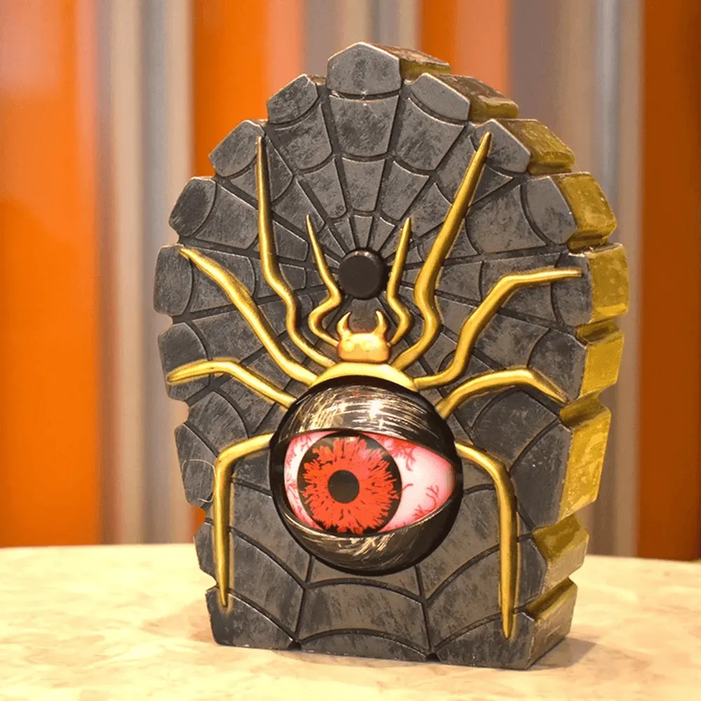 Glowing Halloween Animated Eyeball Doorbell Decoration Battery-Powered One-Eyed