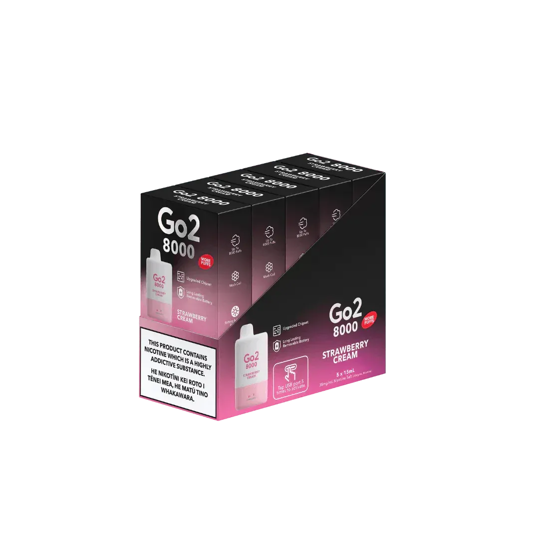 Go2 8000 Disposable Strawberry Cream 35mg/mL