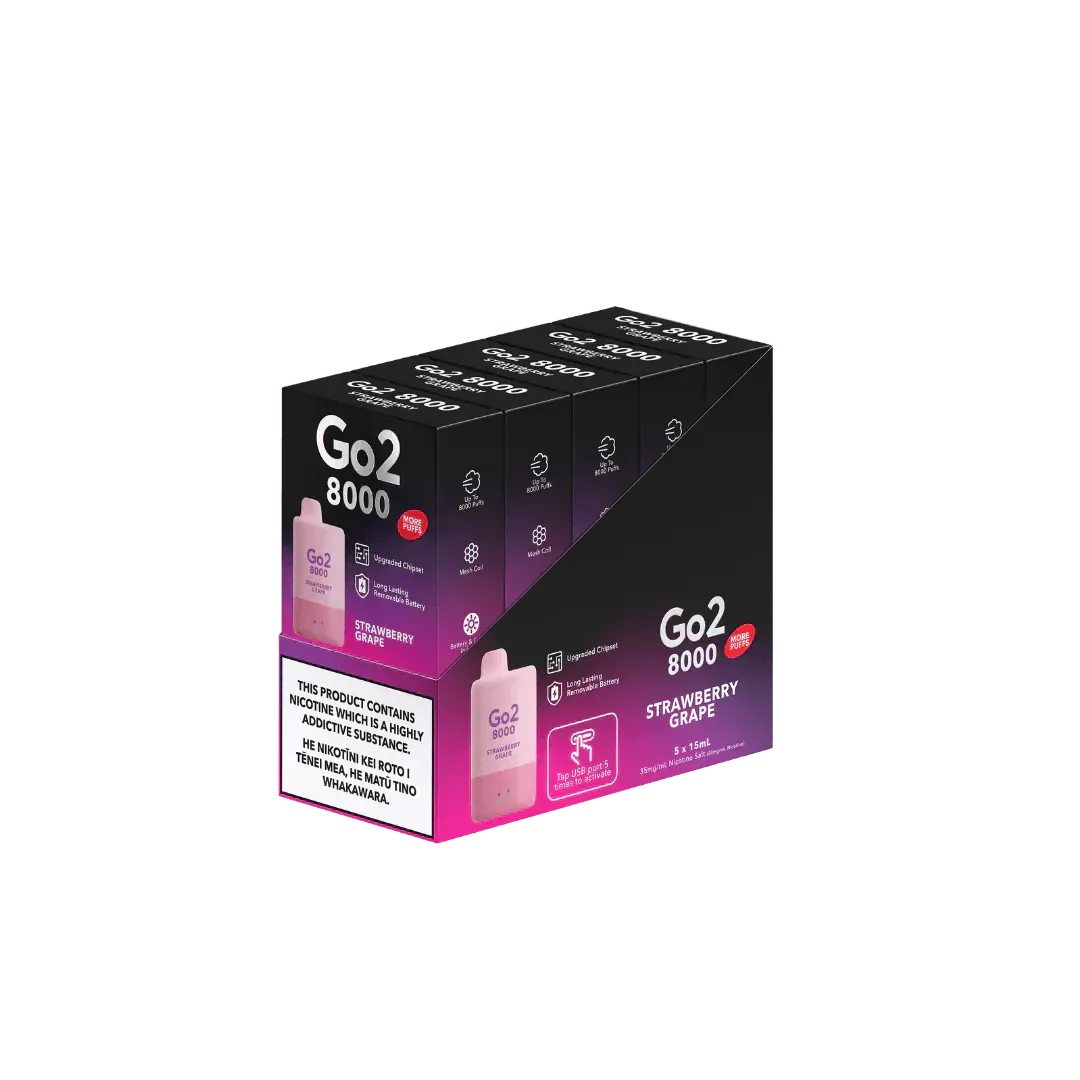 Go2 8000 Disposable Strawberry Grape 35mg/mL