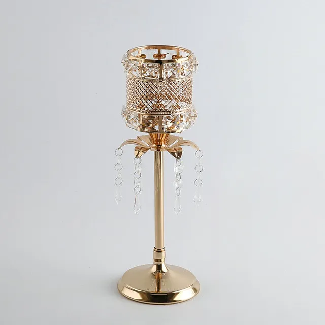 Gold Crystal Candlestick Wedding Candle Holder Decorative Table Centerpieces Candelabra Christmas Home Decor Holders