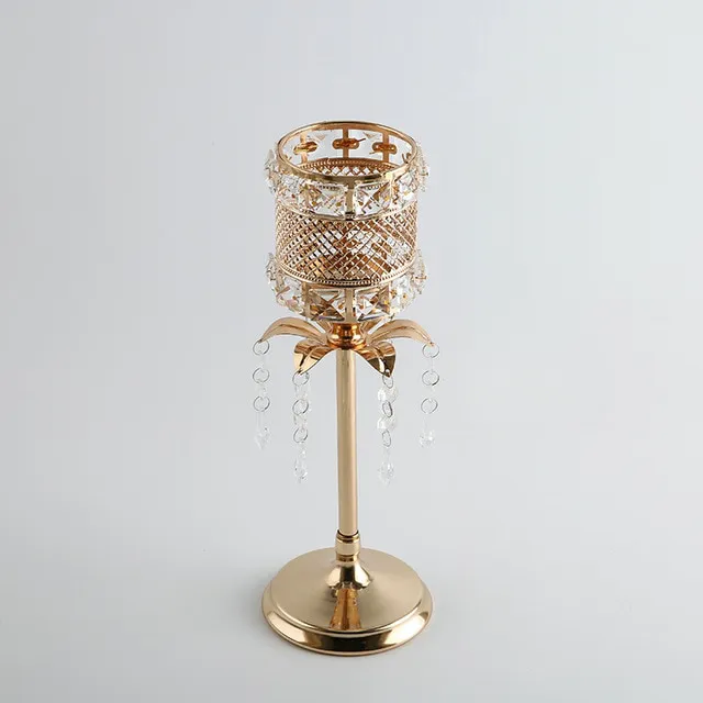 Gold Crystal Candlestick Wedding Candle Holder Decorative Table Centerpieces Candelabra Christmas Home Decor Holders