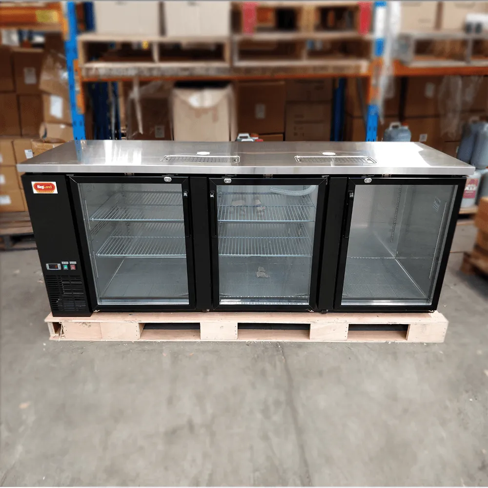 Grand Deluxe 3 Black - Three Glass Door Kegerator