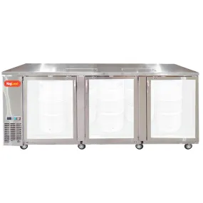 Grand Deluxe 3 Stainless Steel - Three Glass Door Kegerator