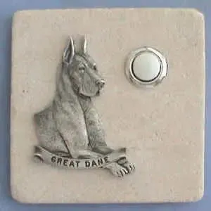 Great Dane Dog Breed Stone Doorbell