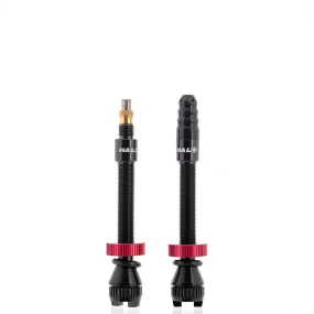Halo High Flow Tubeless Valvess 44mm Tubeless Kits & Valves Black