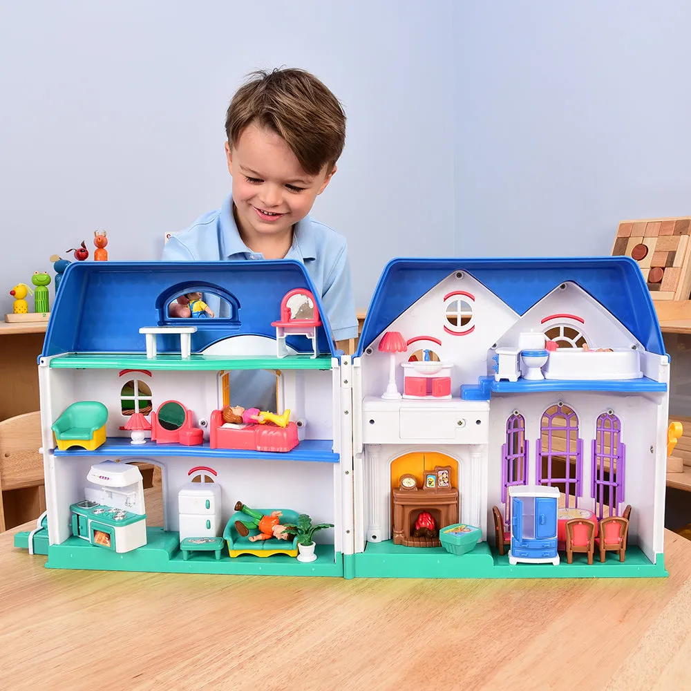 Happy Home Take-Along Doll House | 33 Piece Set