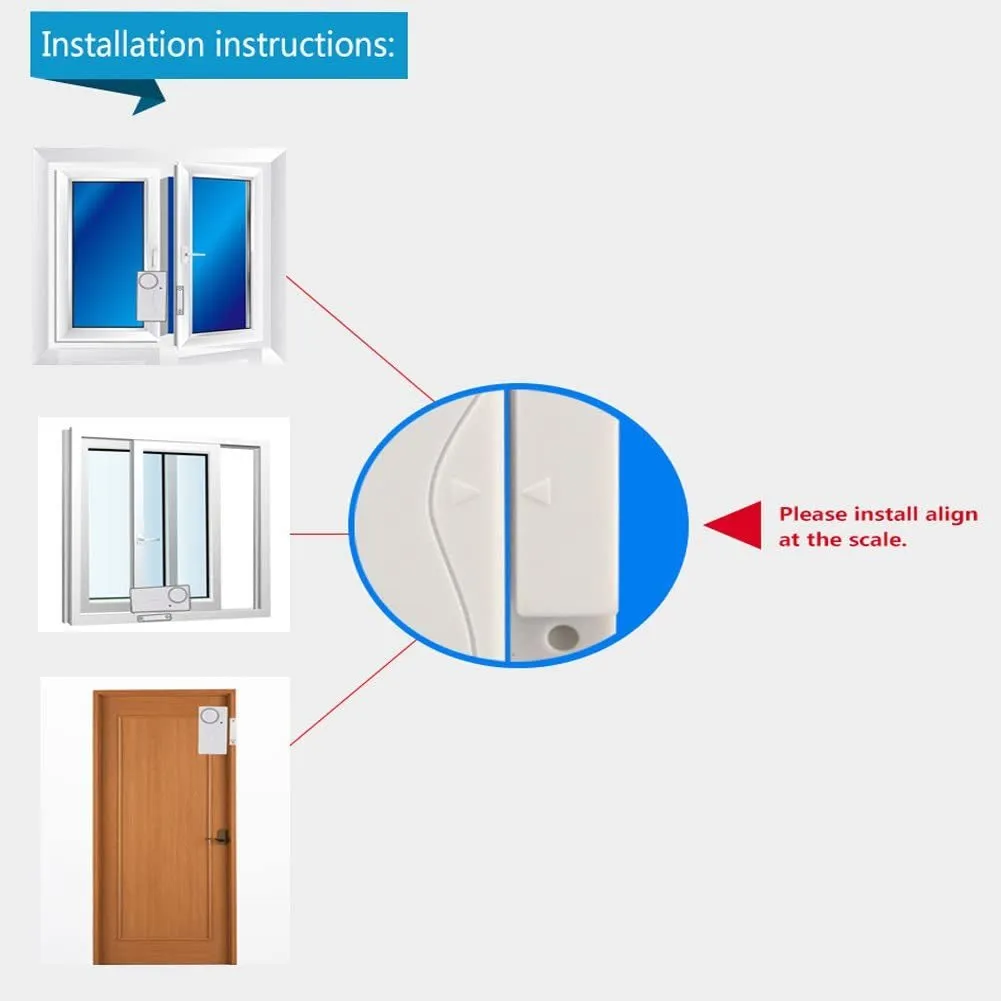HENDUN Wireless Door Alarm with Remote, Windows Open Alarms,Home Security Sensor, Pool Alarm for Kids Safety, Prevent Robbery (2 Pack)