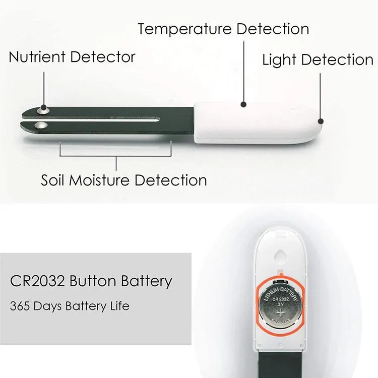 HHCC Soil Tester Smart Plant Monitor BLE 4 in 1 Flower Sensor Monitors for iOS and Android