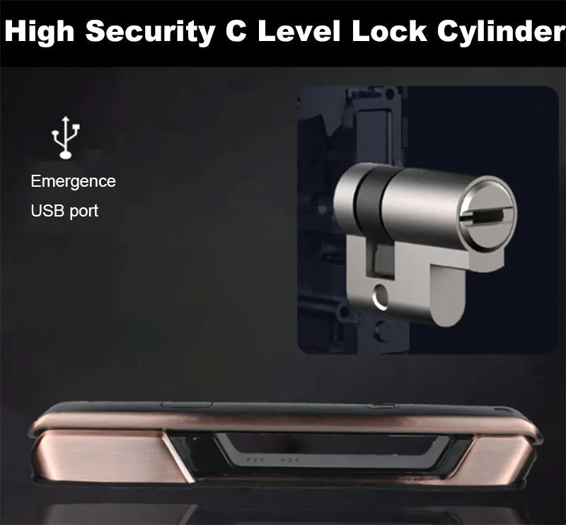 HI TOWER | Smart Lock With High Quality Camera, Remote APP Unlock, Electronic Fingerprint, Digital Card, Key & Passcode .