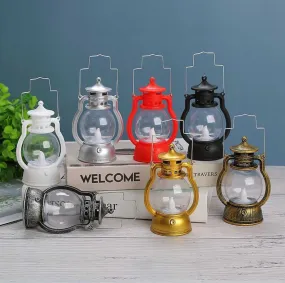 Holiday lighting mini Led Retro Oil Lamp Child Gift Ramadan Home Room Desktop Decoration Fairy Lights, 1Set