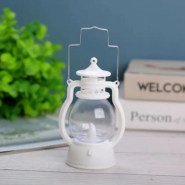 Holiday lighting mini Led Retro Oil Lamp Child Gift Ramadan Home Room Desktop Decoration Fairy Lights, 1Set