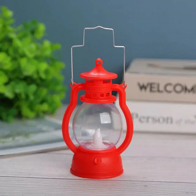 Holiday lighting mini Led Retro Oil Lamp Child Gift Ramadan Home Room Desktop Decoration Fairy Lights, 1Set