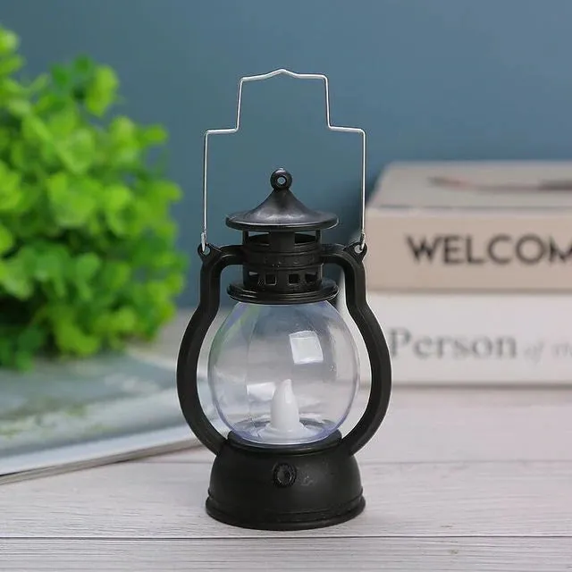 Holiday lighting mini Led Retro Oil Lamp Child Gift Ramadan Home Room Desktop Decoration Fairy Lights, 1Set