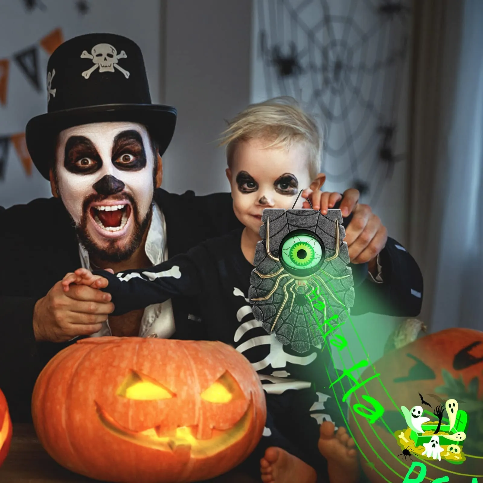 🎃Hot Sale-Halloween Big Eye Spider Doorbell with Spooky Sounds