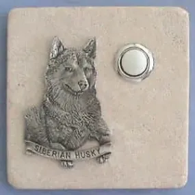 Husky Dog Breed Stone Doorbell