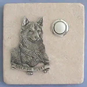 Husky Dog Breed Stone Doorbell