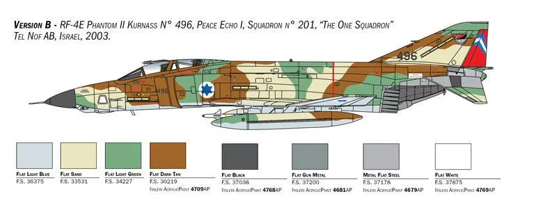Italeri 2818 RF-4E Phantom II 1/48 Model Kit