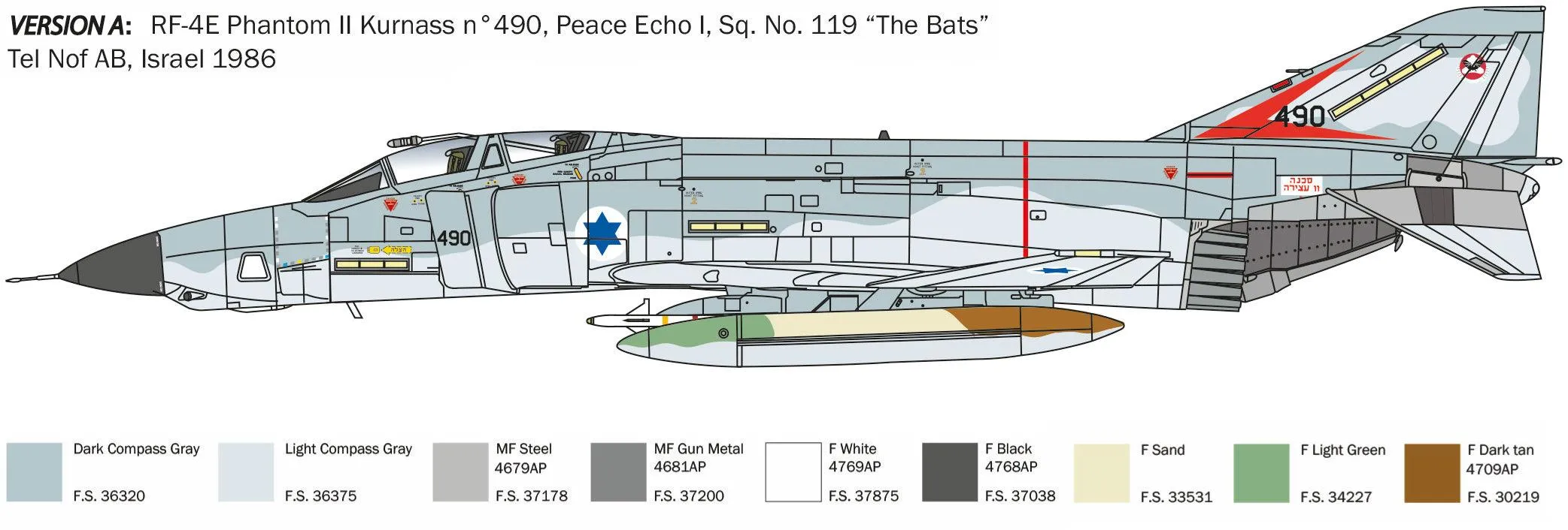 Italeri 2818 RF-4E Phantom II 1/48 Model Kit