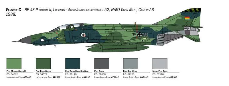 Italeri 2818 RF-4E Phantom II 1/48 Model Kit