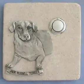 Jack Russell Dog Stone Doorbell