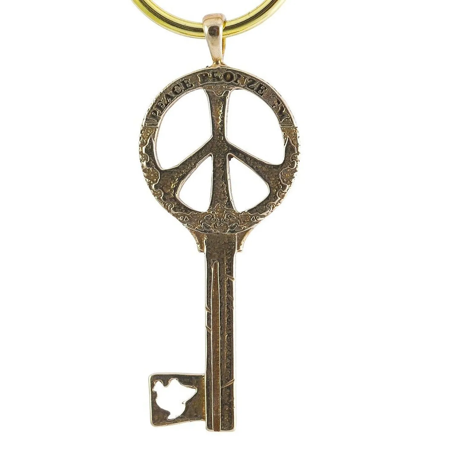 Key to Peace Peace Bronze Key Chain (Wholesale)