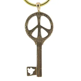Key to Peace Peace Bronze Key Chain (Wholesale)