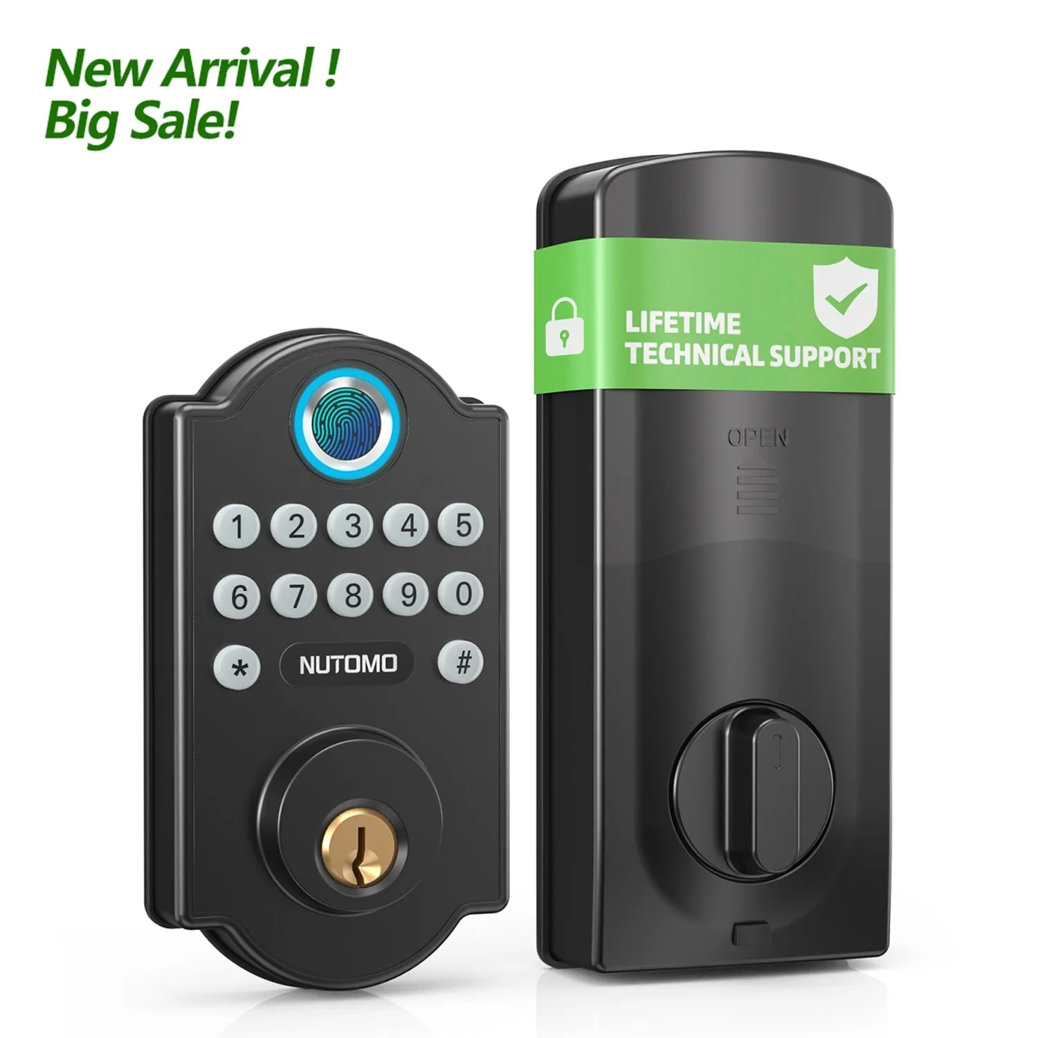 Keyless Entry Fingerprint Door Lock Front Deadbolt
