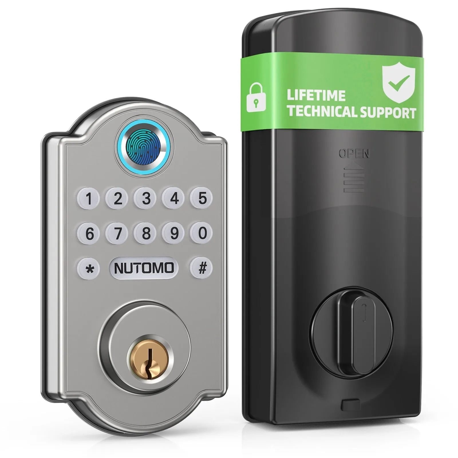 Keyless Entry Fingerprint Door Lock Front Deadbolt