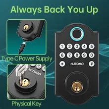 Keyless Entry Fingerprint Door Lock Front Deadbolt