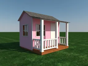 Kid DIY Outdoor Playhouse Plans - Backyard Storage Shed Micro Cottage Small Guest House