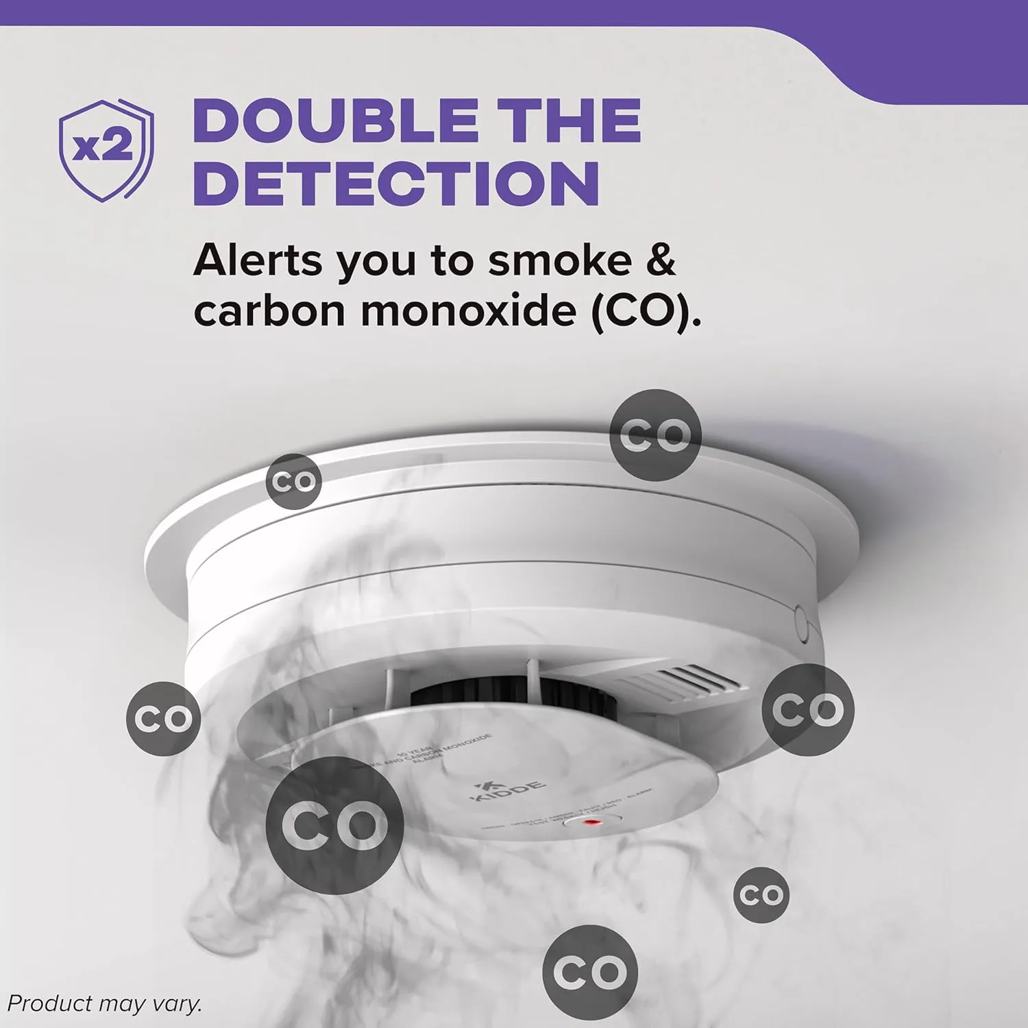 Kidde 30CUAR-V Hardwired Smoke & Carbon Monoxide Detector, AA Battery Backup, Voice Alerts, Interconnectable, LED Warning Light Indicators, White