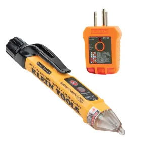 Klein Tools NCVT5KIT Electrical Tester Kit with Dual-Range Non Contact Voltage Tester with Laser Pointer and GFCI Receptacle Tester